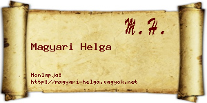 Magyari Helga névjegykártya